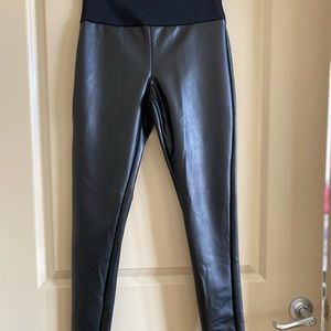 Faux leather black leggings. Assets brand